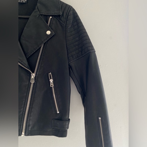 Topshop Leather Jacket - Picture 2 of 4